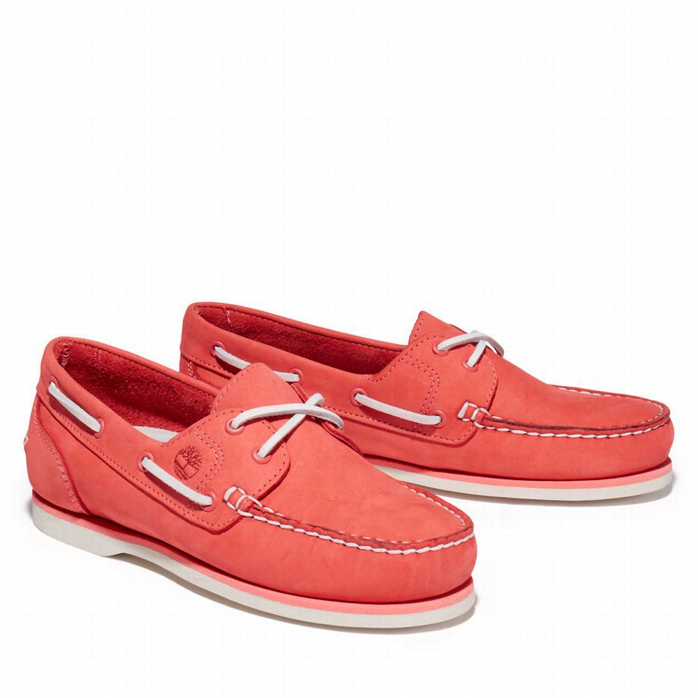 Dámské Boty Sebago Timberland Classic 2-Eye Červené | TI58137-469