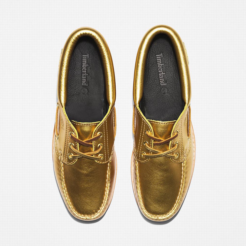 Dámské Boty Sebago Timberland Noreen 3-Eye Lug Handsewn Zlaté | TI41508-106