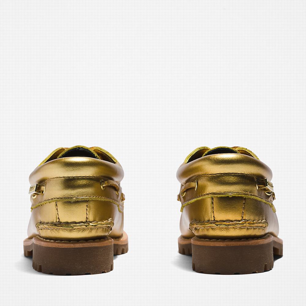 Dámské Boty Sebago Timberland Noreen 3-Eye Lug Handsewn Zlaté | TI41508-106
