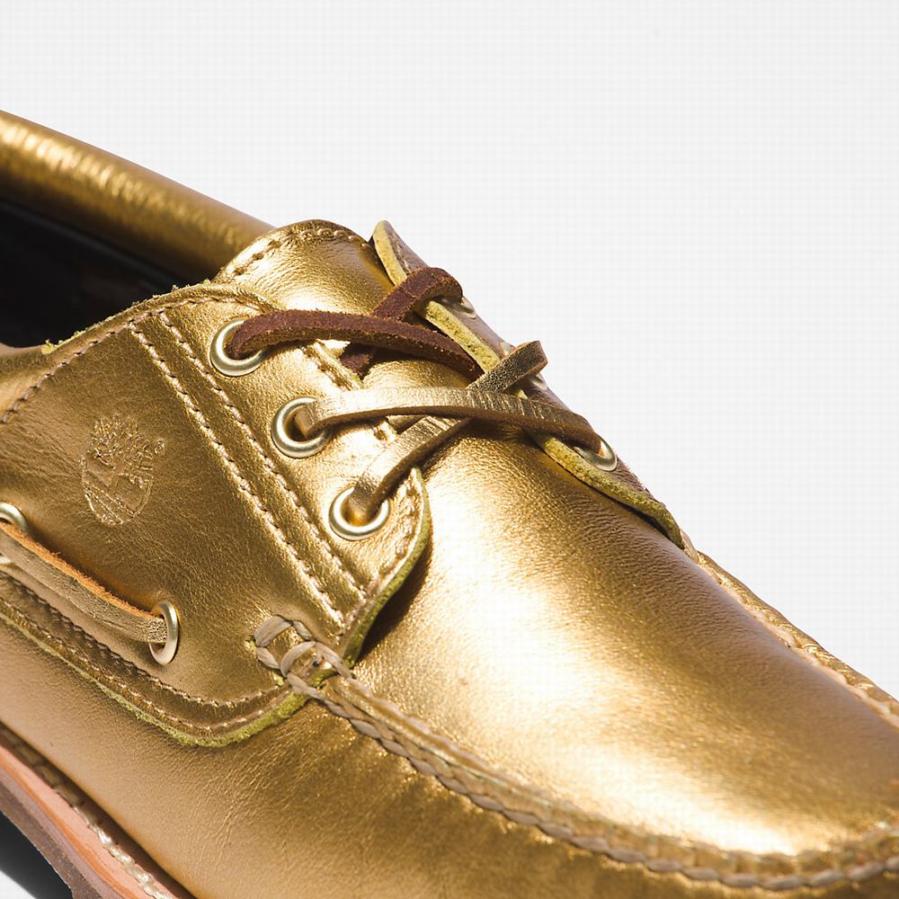 Dámské Boty Sebago Timberland Noreen 3-Eye Lug Handsewn Zlaté | TI41508-106
