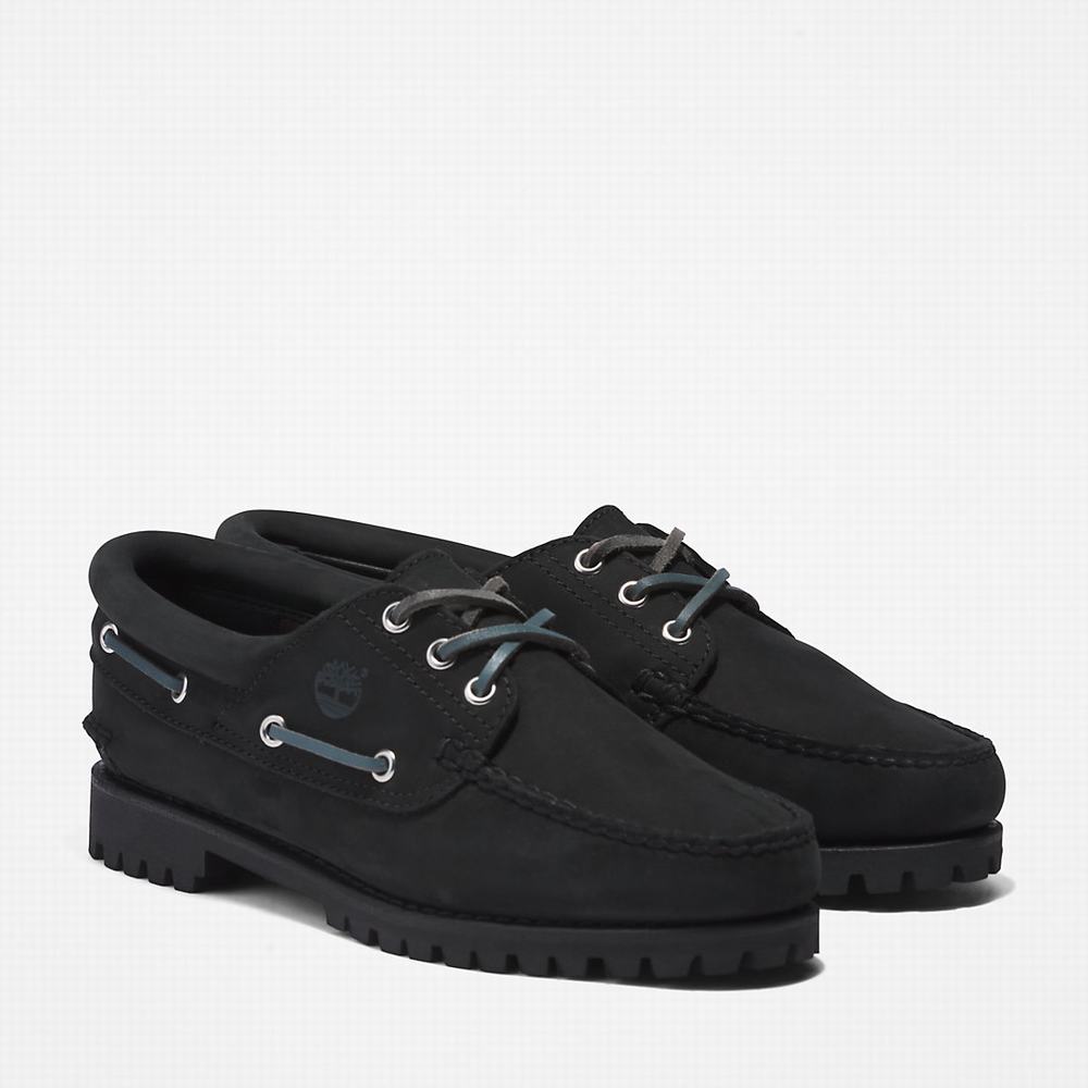 Dámské Boty Sebago Timberland Noreen 3-Eye Lug Handsewn Černé | TI45829-753