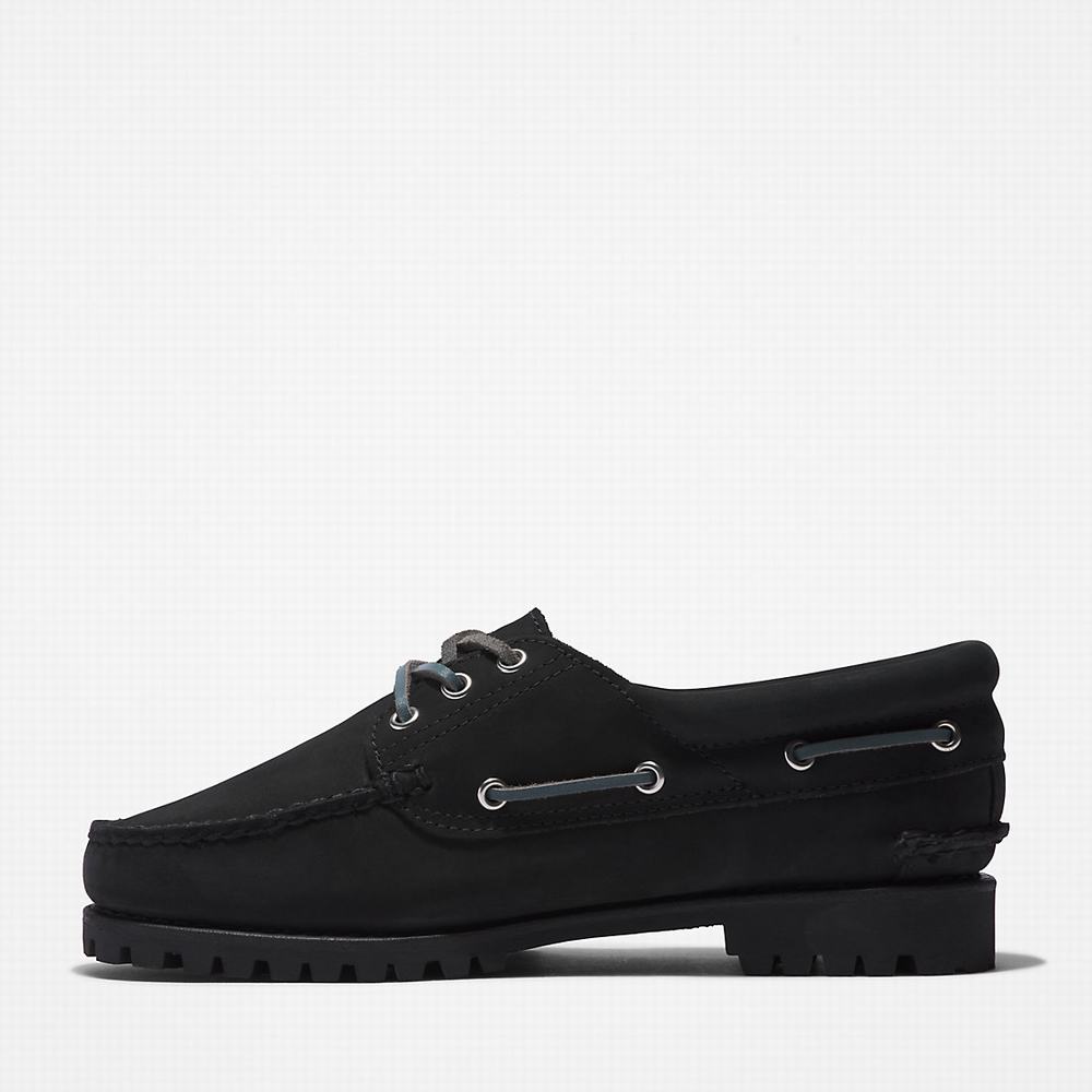 Dámské Boty Sebago Timberland Noreen 3-Eye Lug Handsewn Černé | TI45829-753
