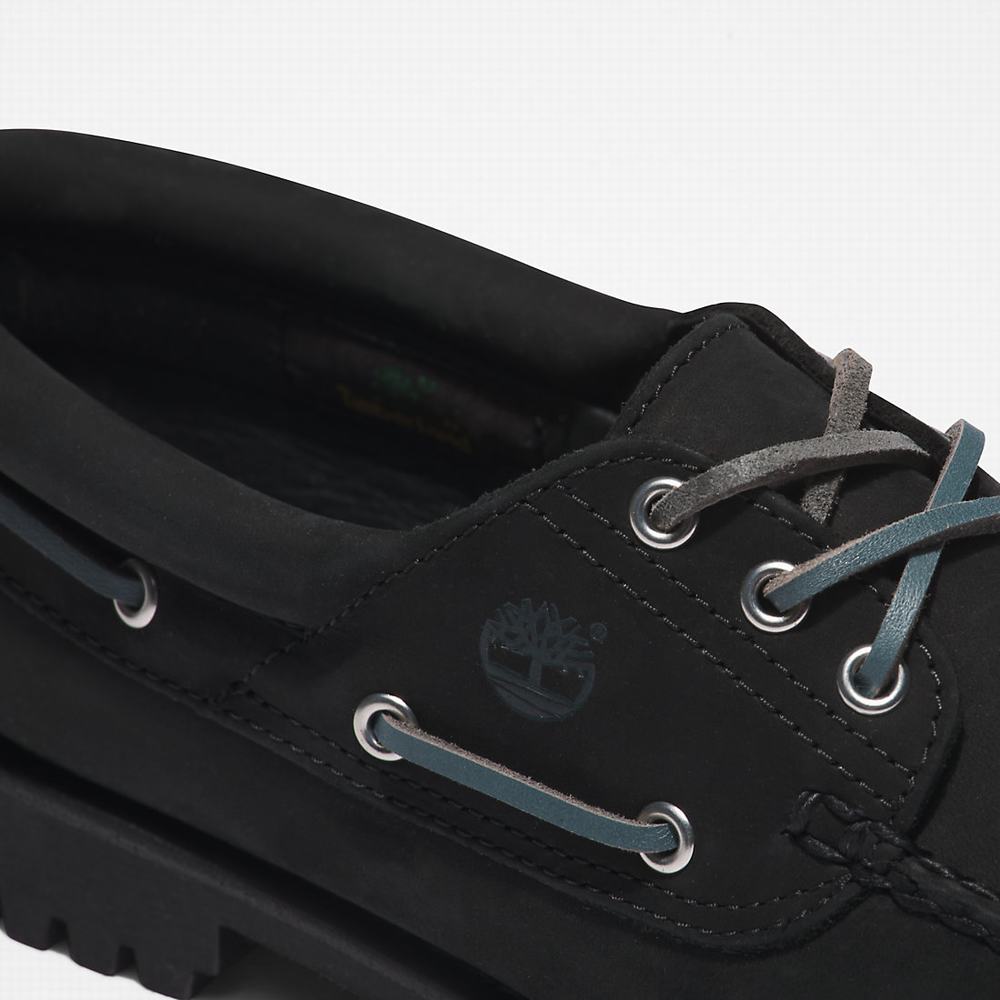 Dámské Boty Sebago Timberland Noreen 3-Eye Lug Handsewn Černé | TI45829-753