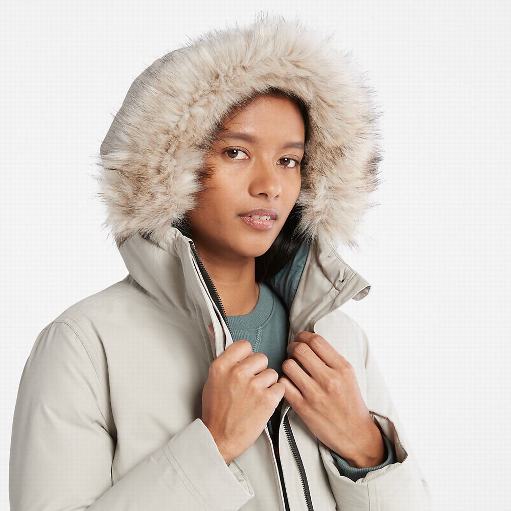 Dámské Bundy Parka Timberland Down-Free Světle Šedé | TI62075-640