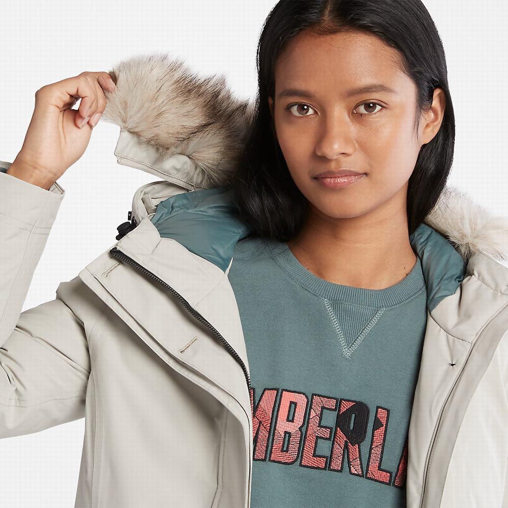 Dámské Bundy Parka Timberland Down-Free Světle Šedé | TI62075-640