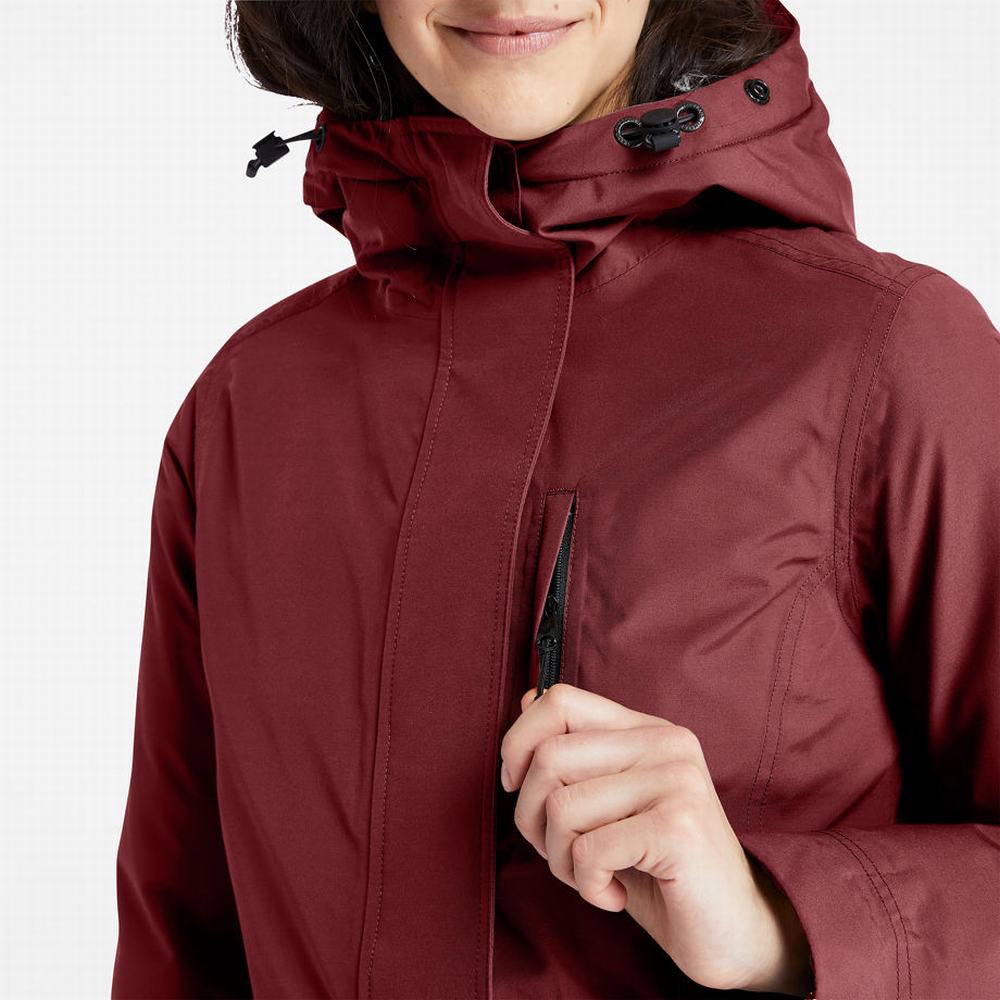 Dámské Bundy Parka Timberland DryVent™ Waterproof Vínové | TI56241-176