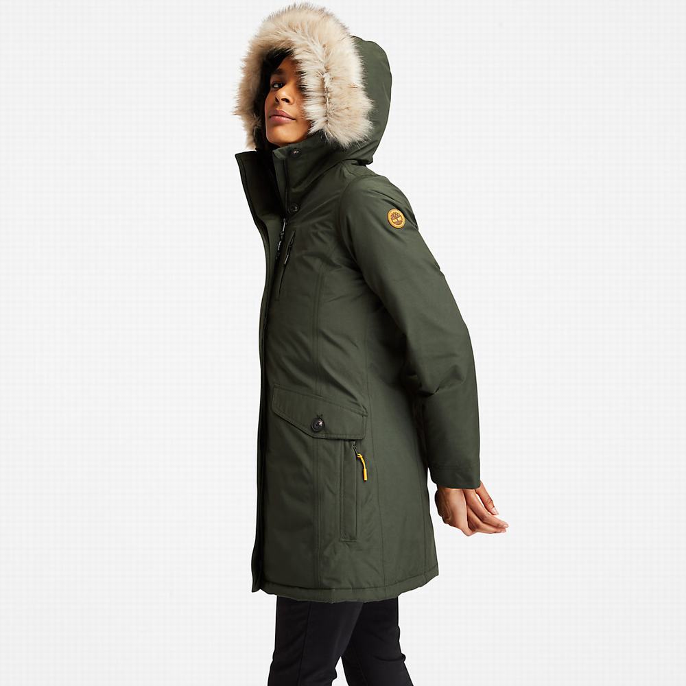 Dámské Bundy Parka Timberland DryVent™ Waterproof Zelene | TI80451-591