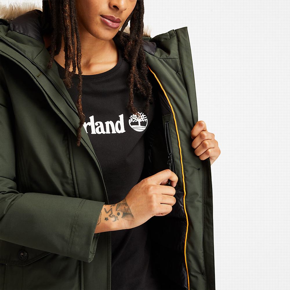 Dámské Bundy Parka Timberland DryVent™ Waterproof Zelene | TI80451-591