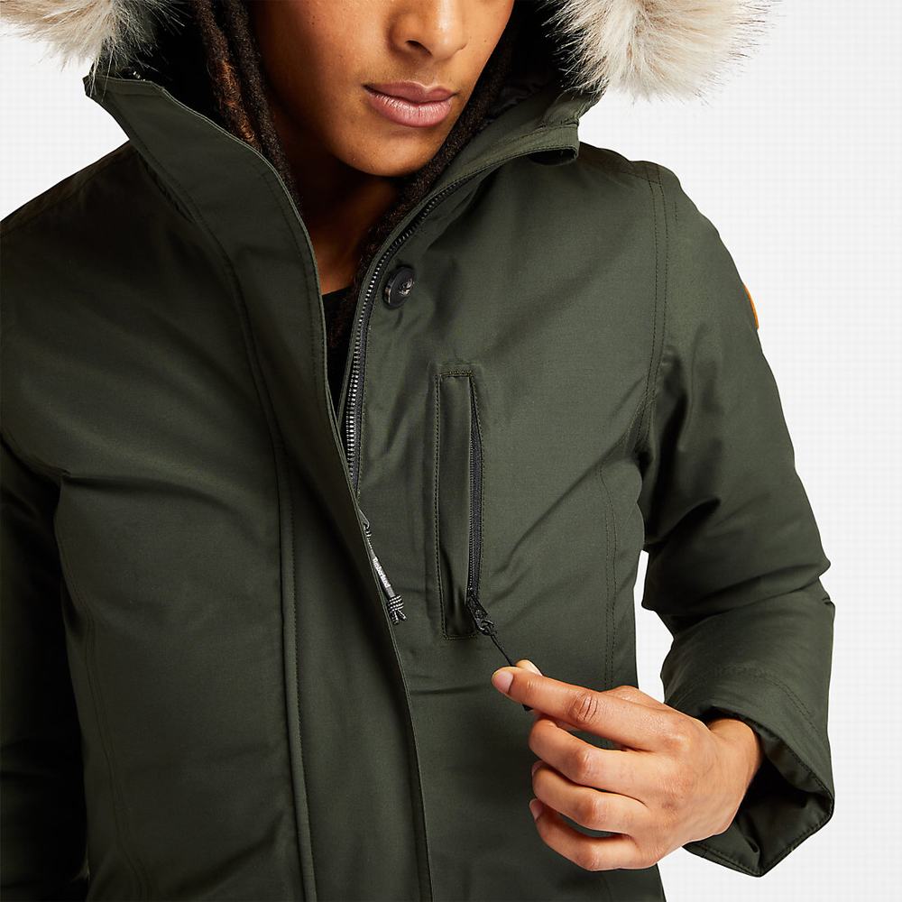 Dámské Bundy Parka Timberland DryVent™ Waterproof Zelene | TI80451-591