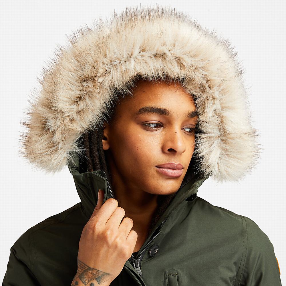 Dámské Bundy Parka Timberland DryVent™ Waterproof Zelene | TI80451-591