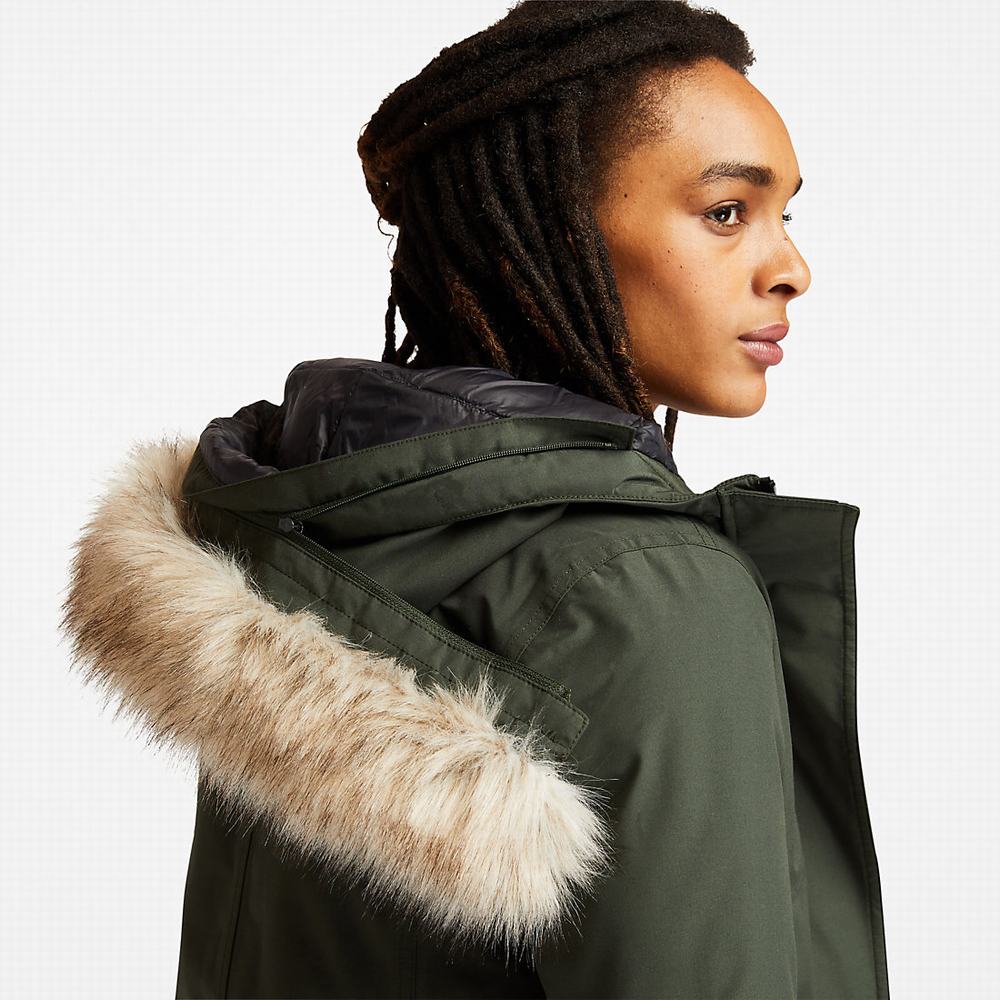 Dámské Bundy Parka Timberland DryVent™ Waterproof Zelene | TI80451-591
