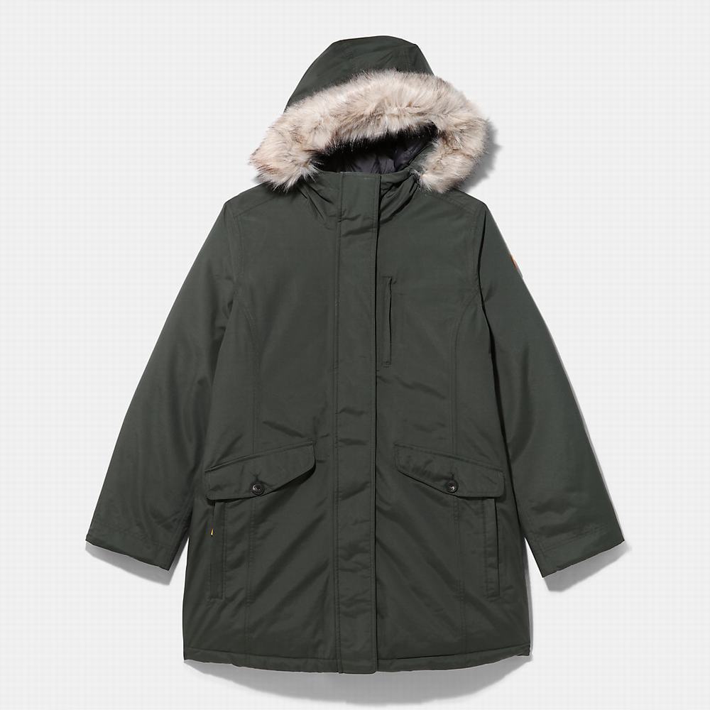 Dámské Bundy Parka Timberland DryVent™ Waterproof Zelene | TI80451-591