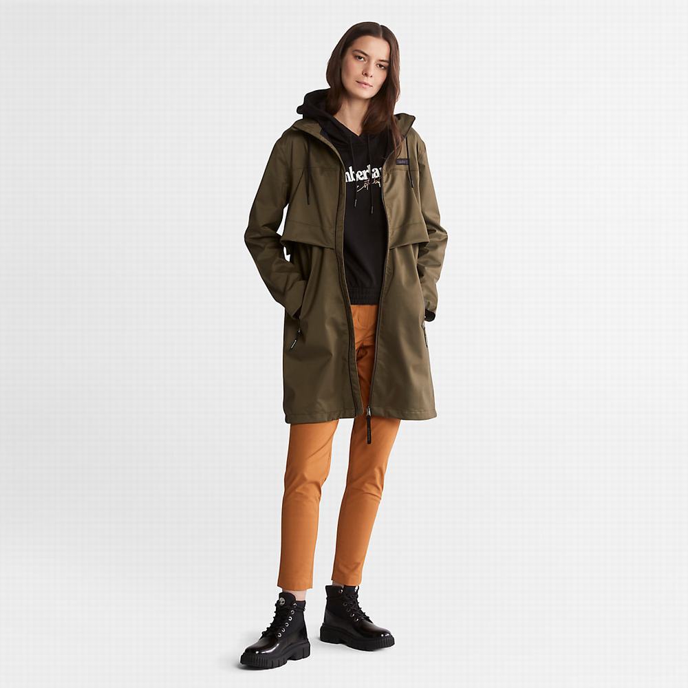 Dámské Bundy Parka Timberland Waterproof Mid-length Tmavě Zelene | TI38290-902