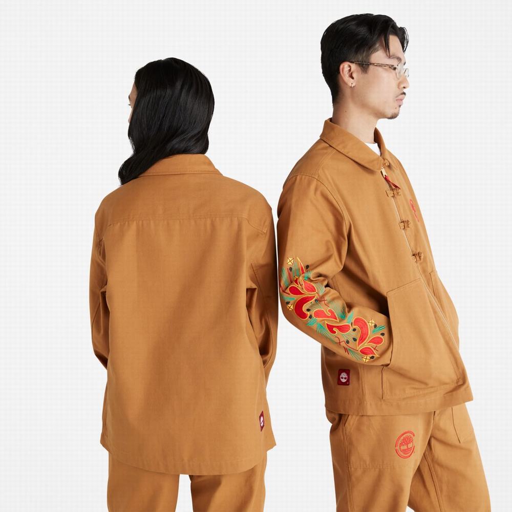 Dámské Bundy Timberland CLOT x Timberland Duck Platene Chore Hnědé | TI90782-173