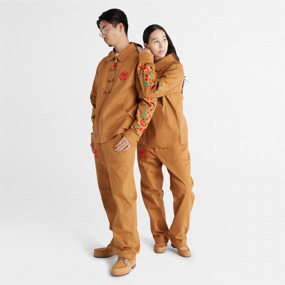 Dámské Bundy Timberland CLOT x Timberland Duck Platene Chore Hnědé | TI90782-173