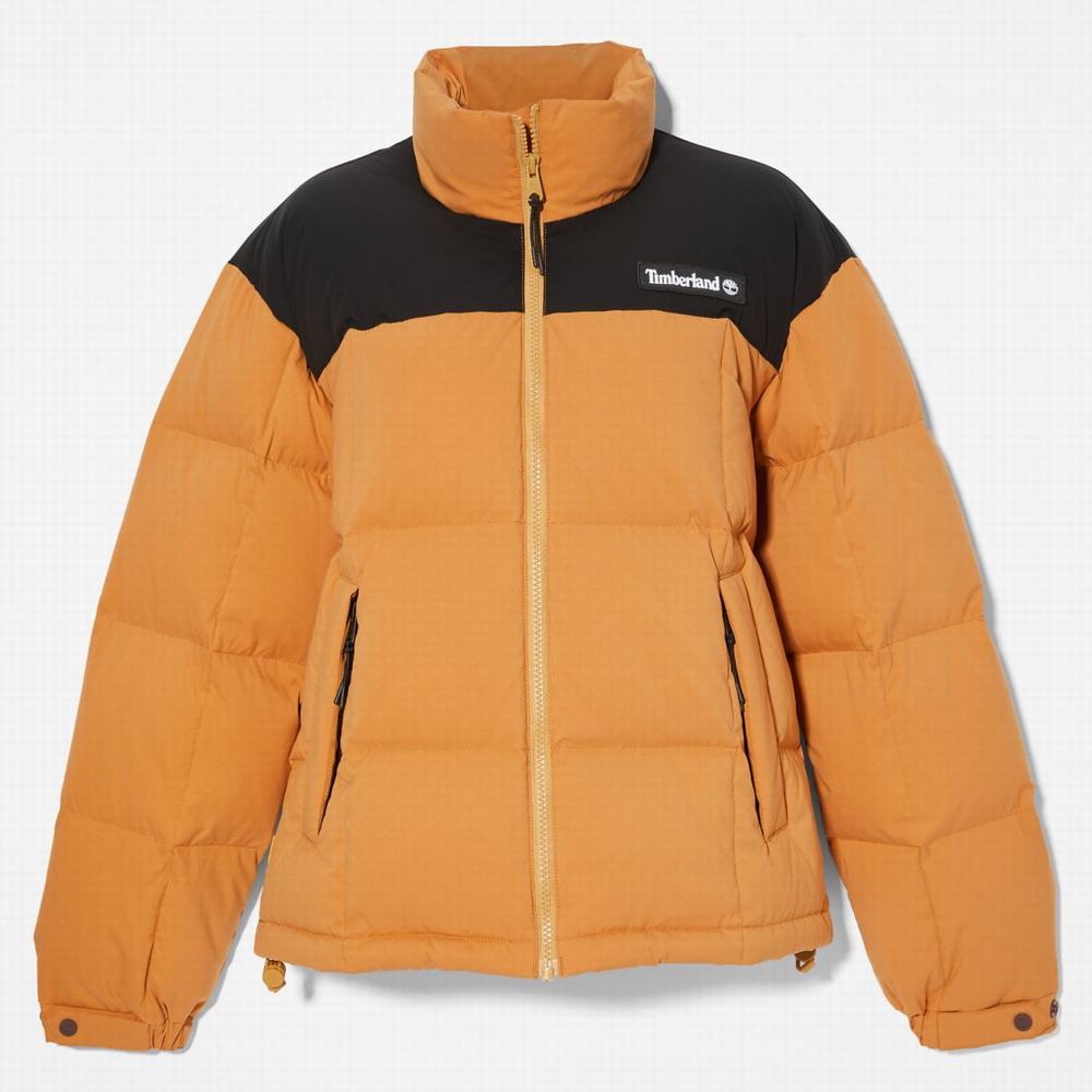 Dámské Bundy Timberland Oversize Re:Down® Insulation Puffer Hnědé | TI24759-573