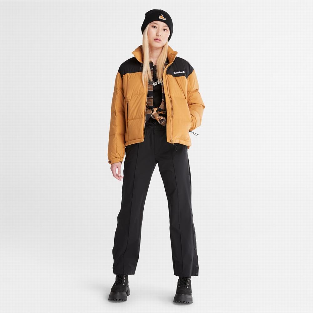Dámské Bundy Timberland Oversize Re:Down® Insulation Puffer Hnědé | TI24759-573