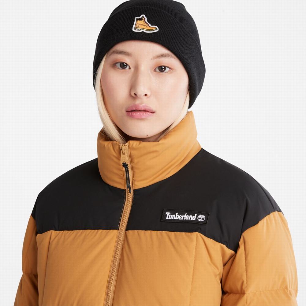 Dámské Bundy Timberland Oversize Re:Down® Insulation Puffer Hnědé | TI24759-573