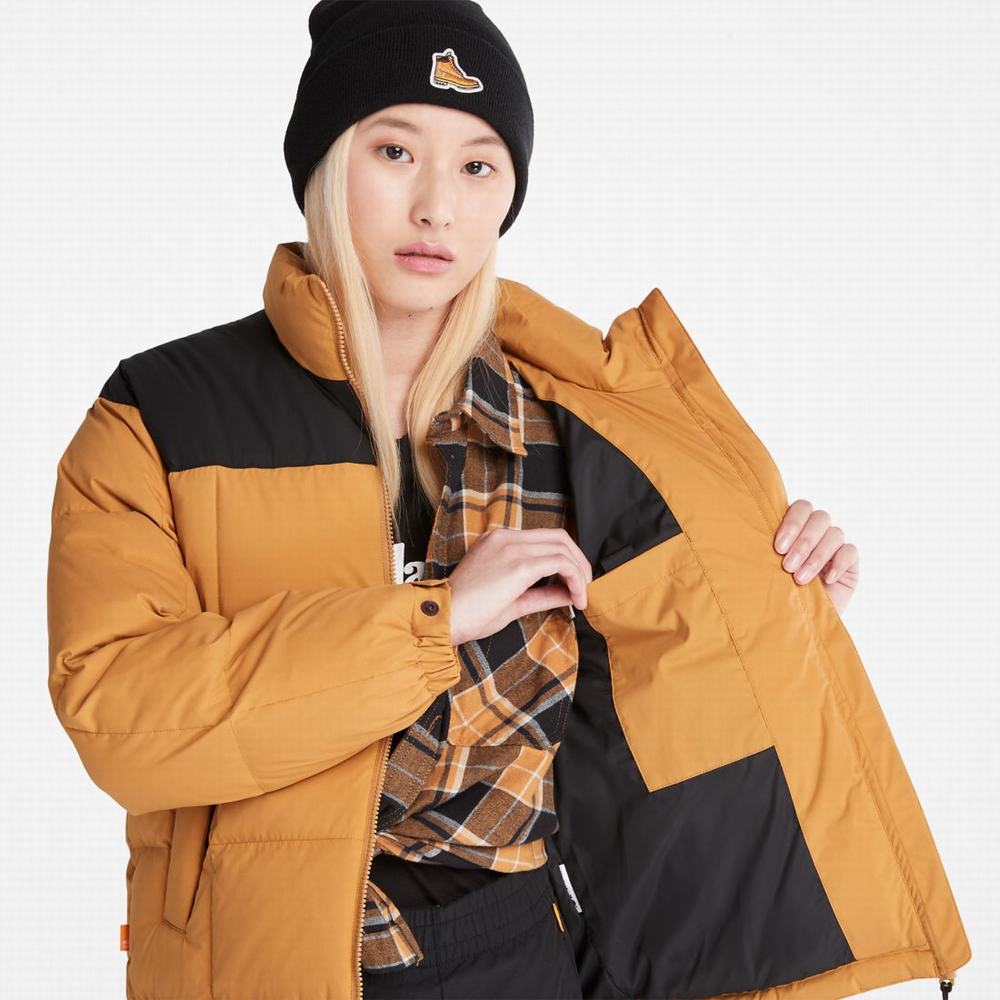 Dámské Bundy Timberland Oversize Re:Down® Insulation Puffer Hnědé | TI24759-573