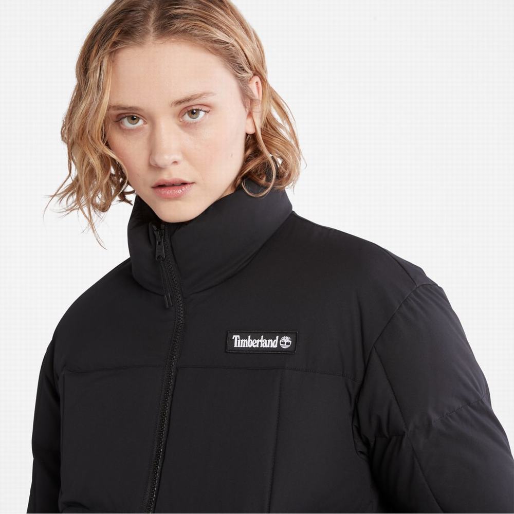 Dámské Bundy Timberland Oversize Re:Down® Insulation Puffer Černé | TI64987-063