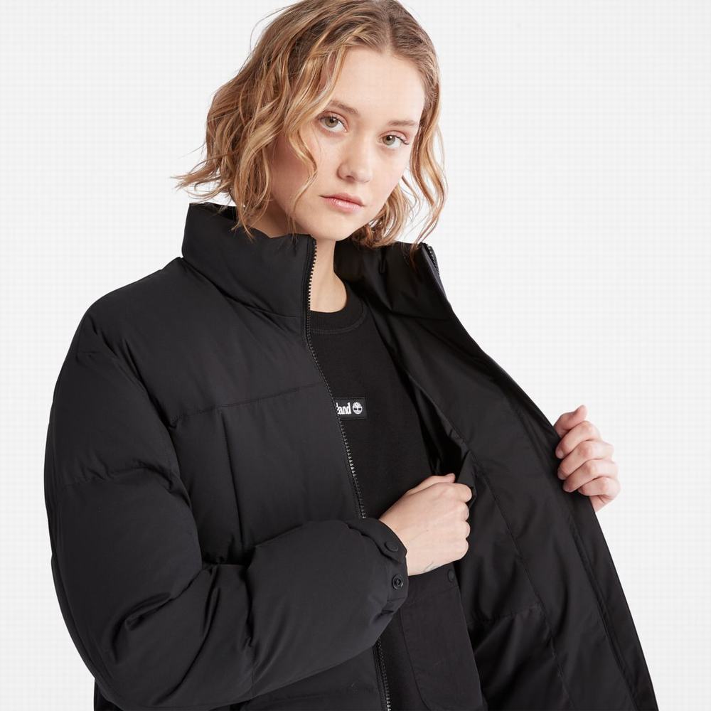Dámské Bundy Timberland Oversize Re:Down® Insulation Puffer Černé | TI64987-063