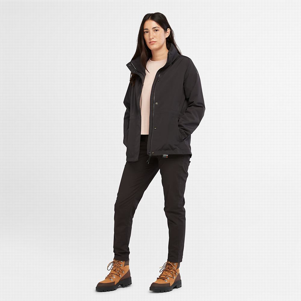 Dámské Bundy Timberland Podšité Raincoat Černé | TI20856-879