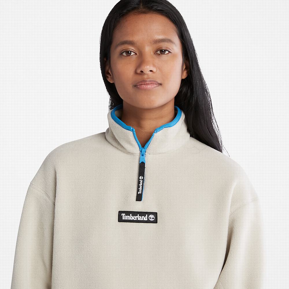 Dámské Bundy Timberland Polartec® Funnel-neck Fleece Béžový | TI85946-456