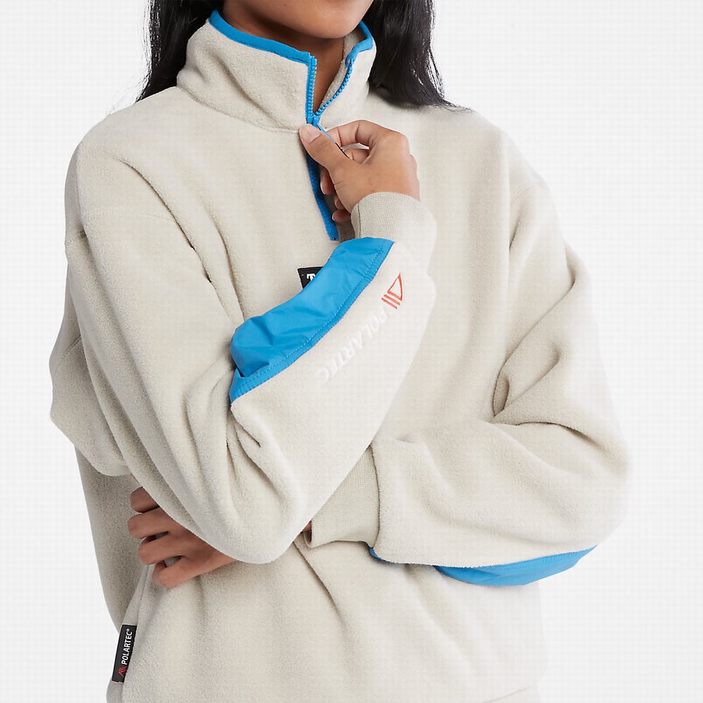 Dámské Bundy Timberland Polartec® Funnel-neck Fleece Béžový | TI85946-456