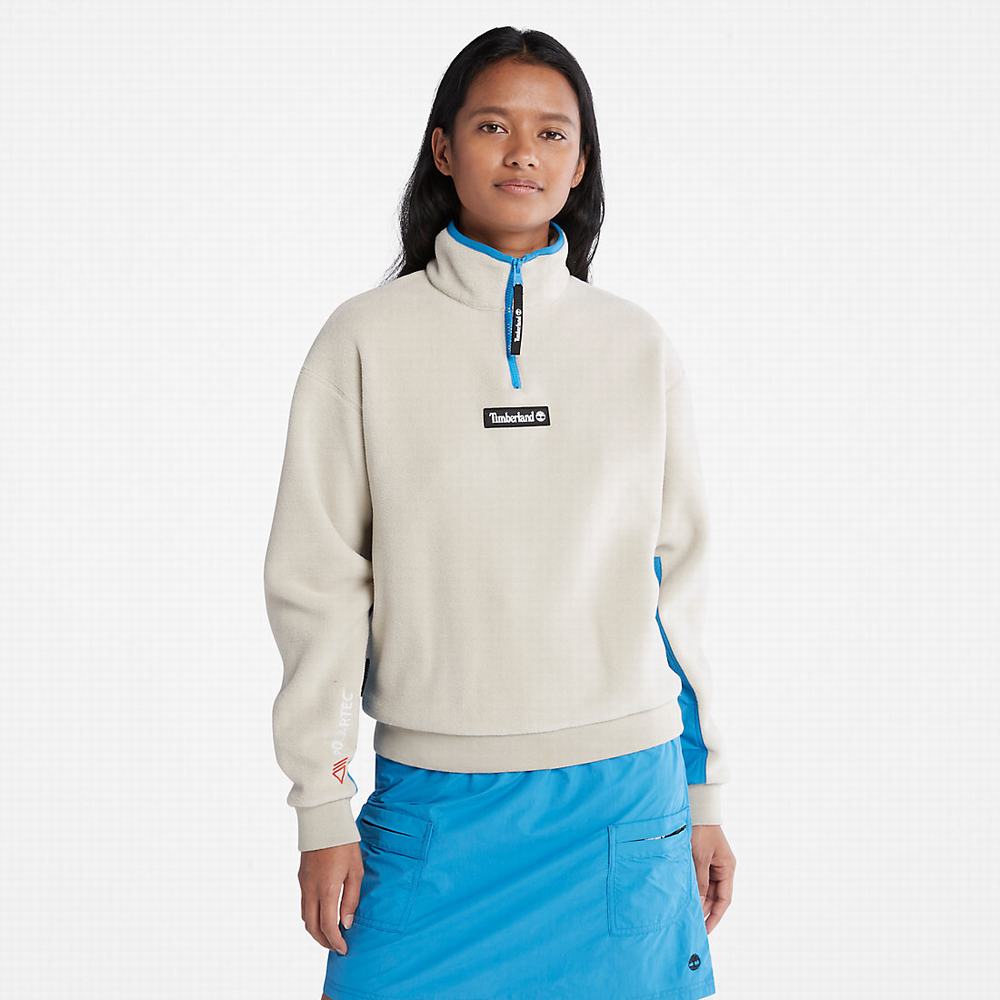 Dámské Bundy Timberland Polartec® Funnel-neck Fleece Béžový | TI85946-456