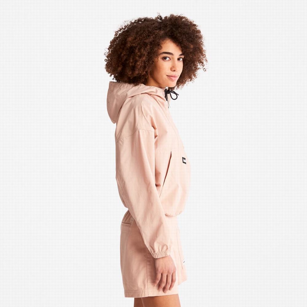 Dámské Bundy Timberland Vody-Repellent Street Cropped Anorak Růžové | TI17820-378
