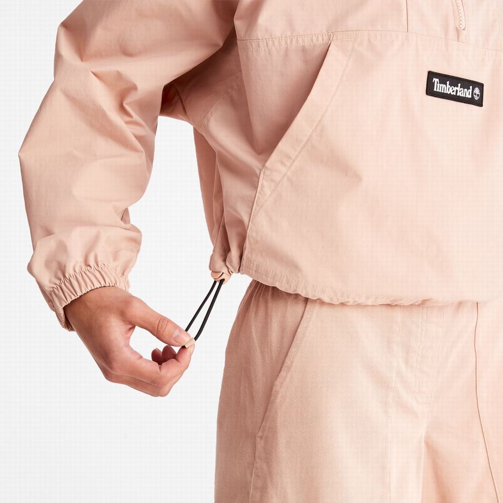 Dámské Bundy Timberland Vody-Repellent Street Cropped Anorak Růžové | TI17820-378