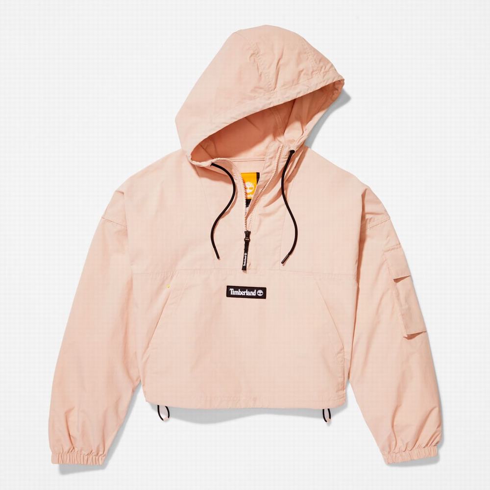 Dámské Bundy Timberland Vody-Repellent Street Cropped Anorak Růžové | TI17820-378