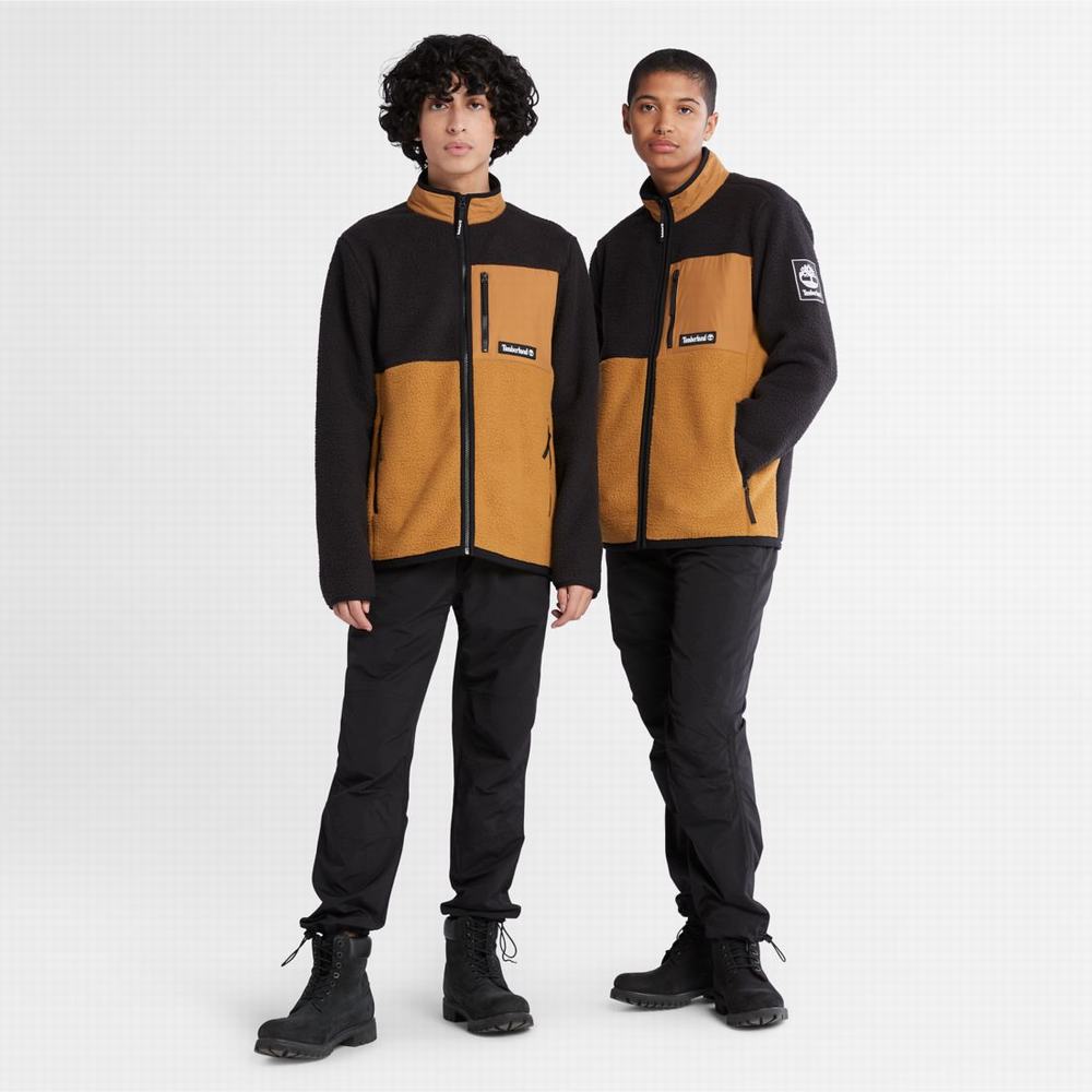 Dámské Fleece Bundy Timberland Outdoor Archive High-Pile Hnědé Černé | TI87254-681
