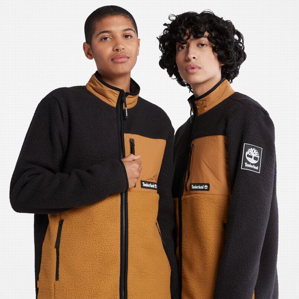 Dámské Fleece Bundy Timberland Outdoor Archive High-Pile Hnědé Černé | TI87254-681