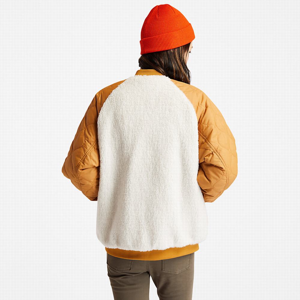 Dámské Fleece Bundy Timberland Reversible Fleece Bomber Žluté | TI76029-652
