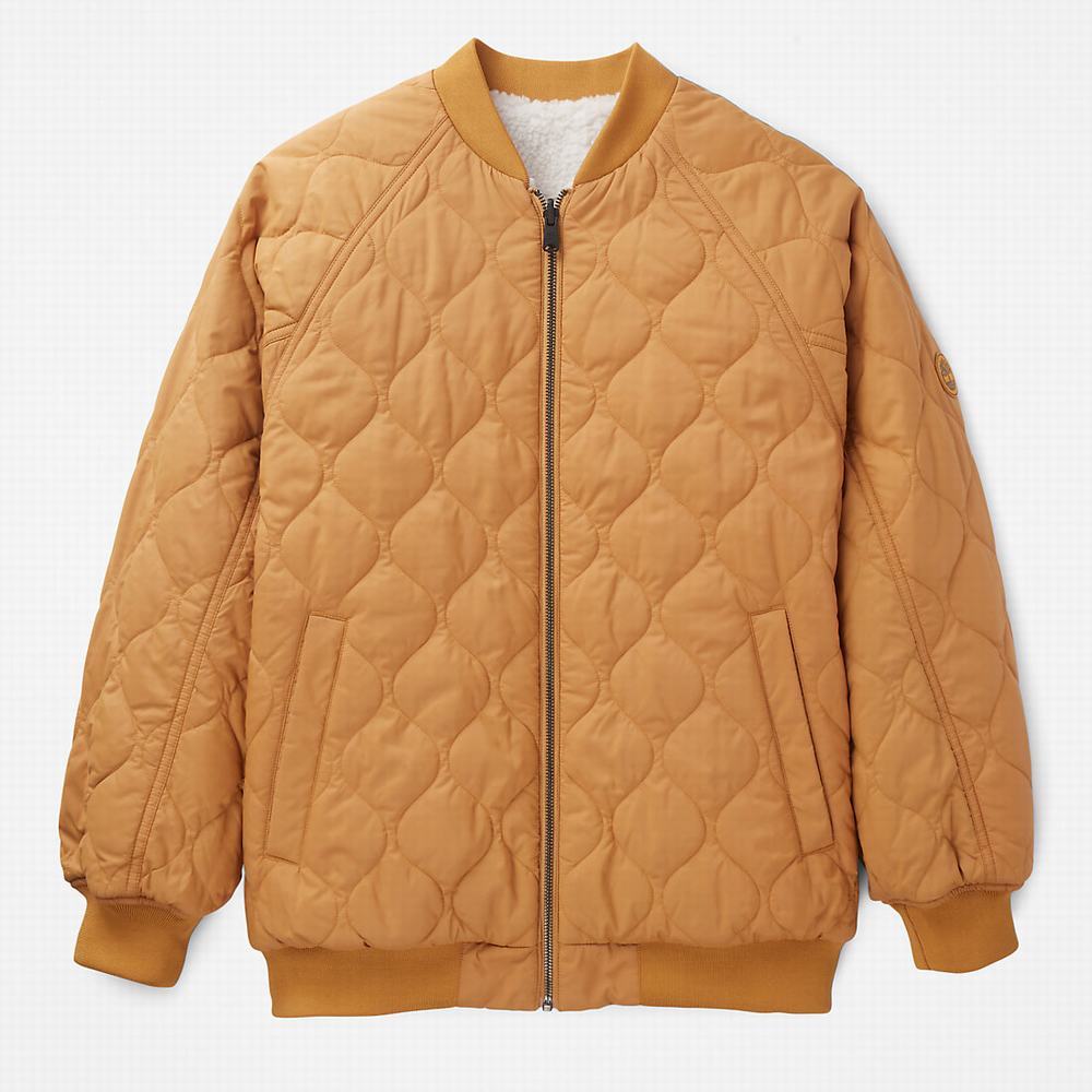 Dámské Fleece Bundy Timberland Reversible Fleece Bomber Žluté | TI76029-652