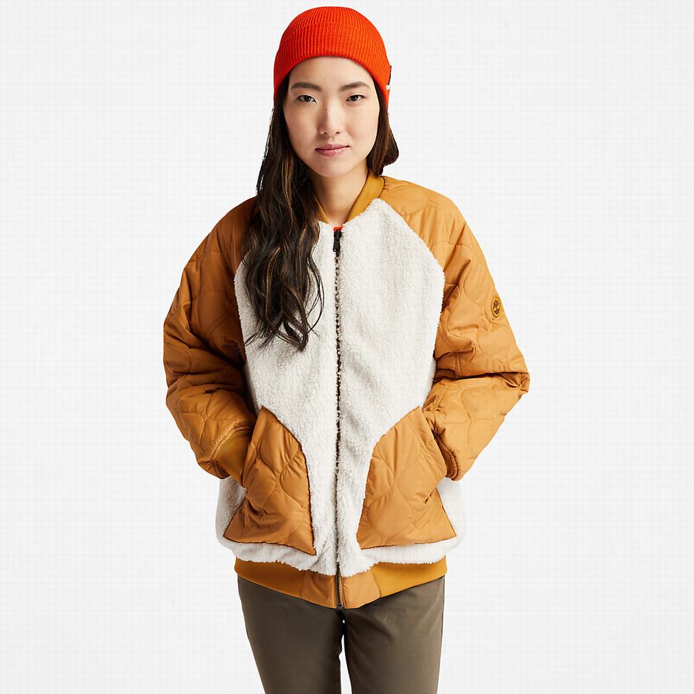Dámské Fleece Bundy Timberland Reversible Fleece Bomber Žluté | TI76029-652