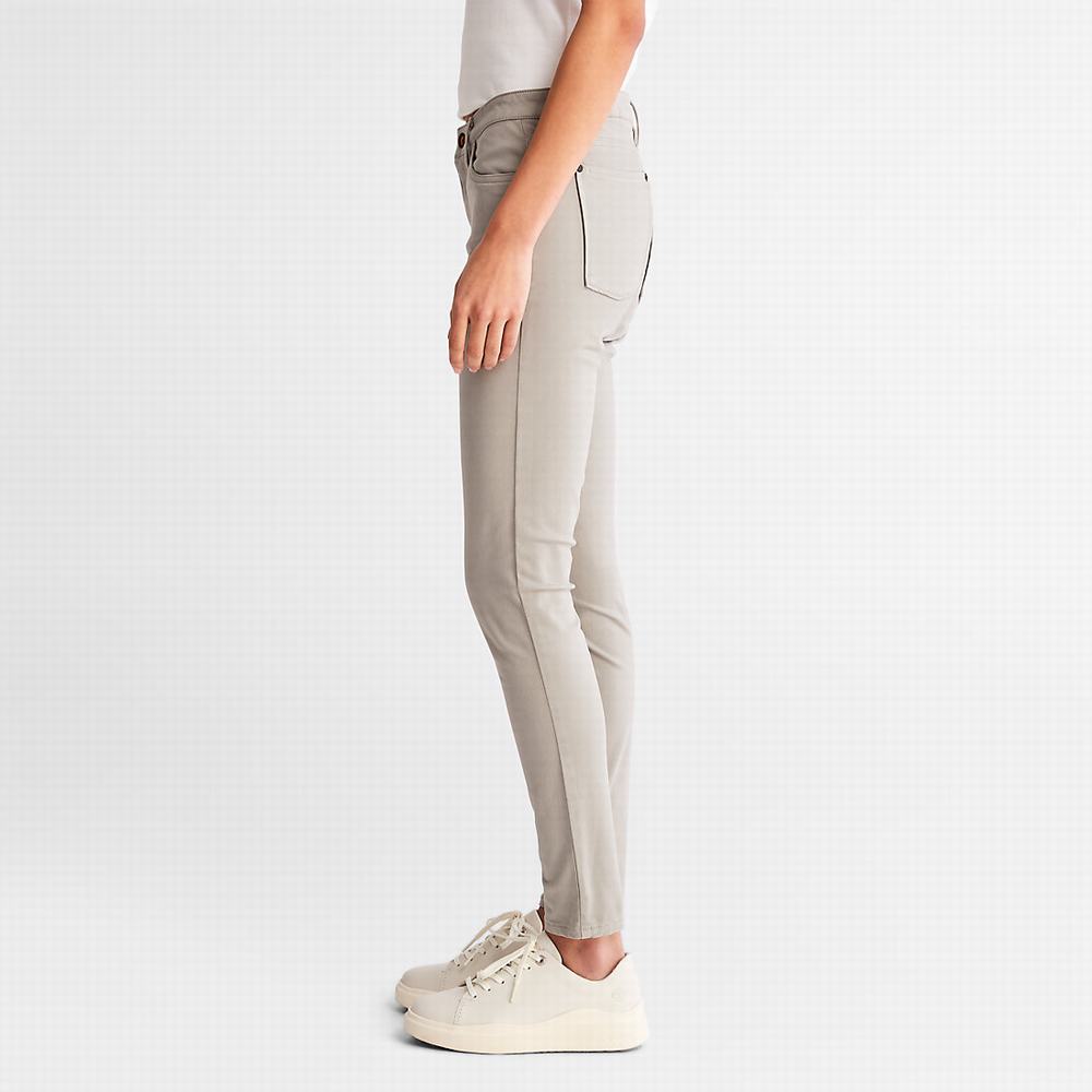 Dámské Kalhoty Timberland Mid-rise Super-skinny Šedé | TI03169-462
