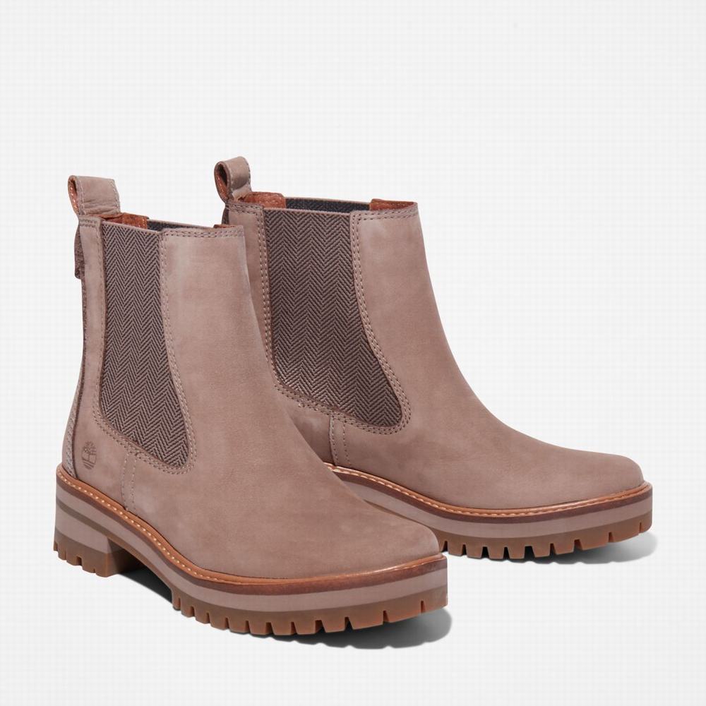 Dámské Kotníkové Boty Timberland Courmayeur Valley Taupe Nubuck | TI47801-630