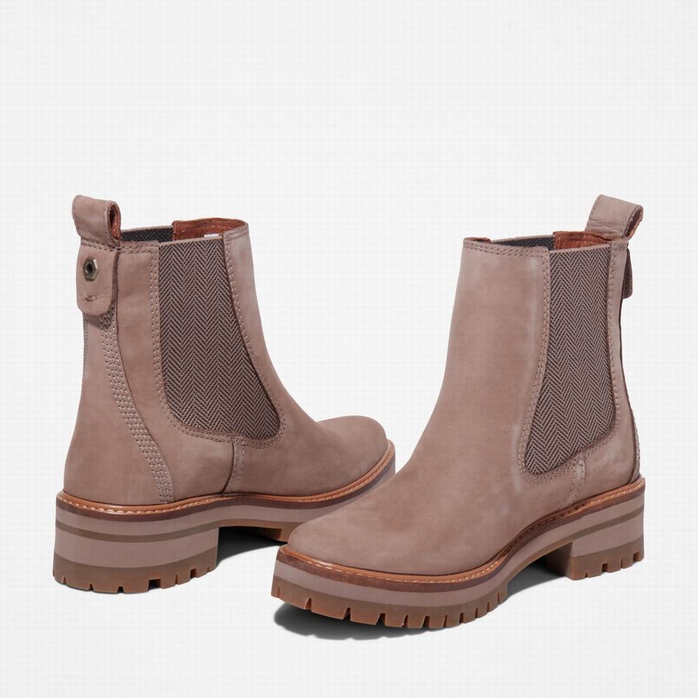 Dámské Kotníkové Boty Timberland Courmayeur Valley Taupe Nubuck | TI47801-630