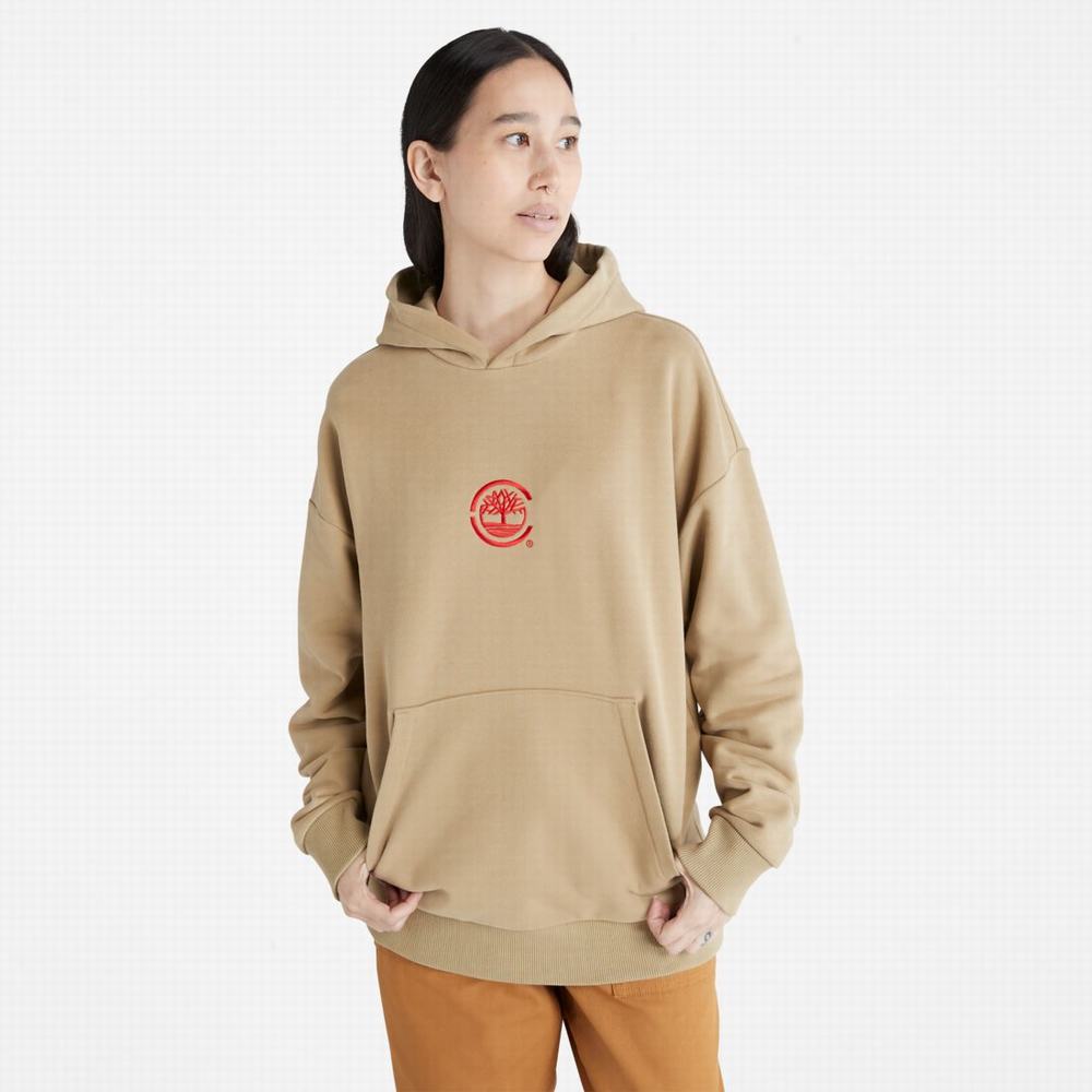 Dámské Mikiny S Kapucí Timberland CLOT x Timberland Hnědožlutý | TI85136-482