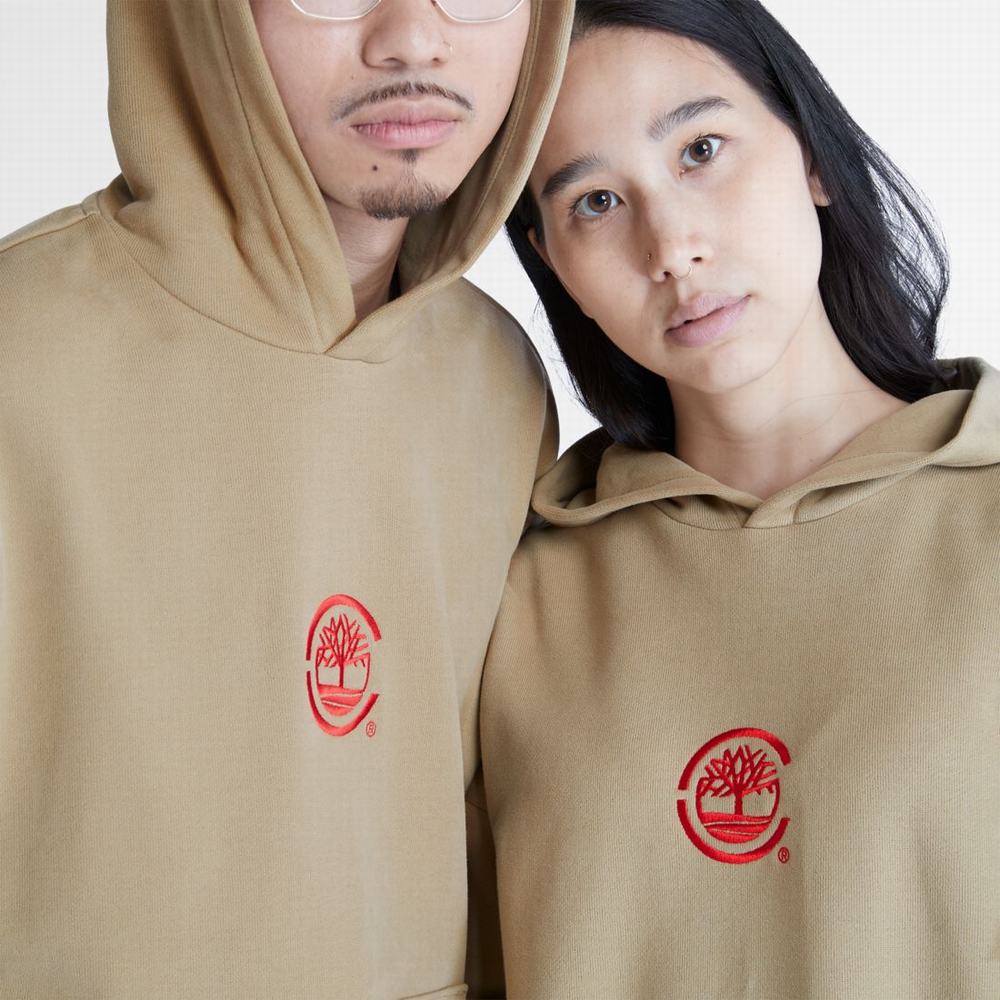 Dámské Mikiny S Kapucí Timberland CLOT x Timberland Hnědožlutý | TI85136-482