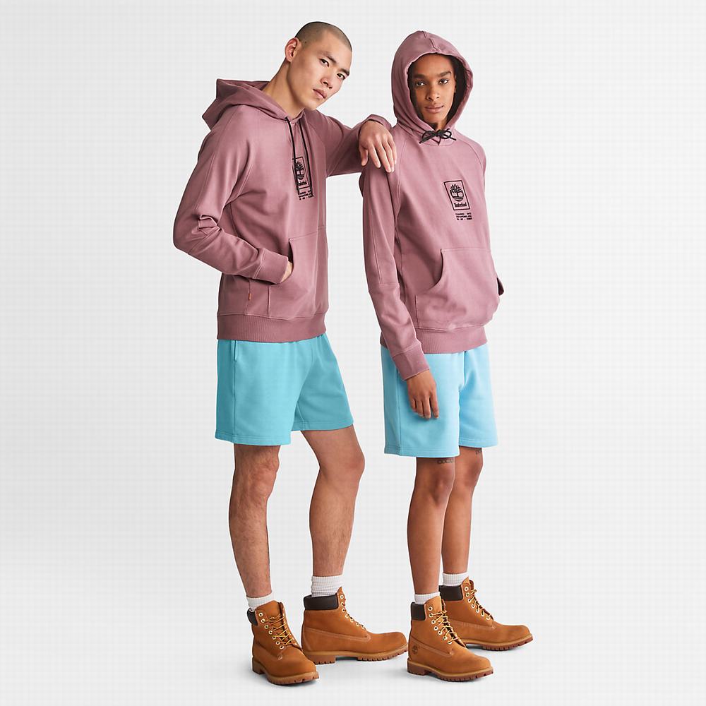 Dámské Mikiny S Kapucí Timberland Heavyweight Logo Růžové | TI52910-680