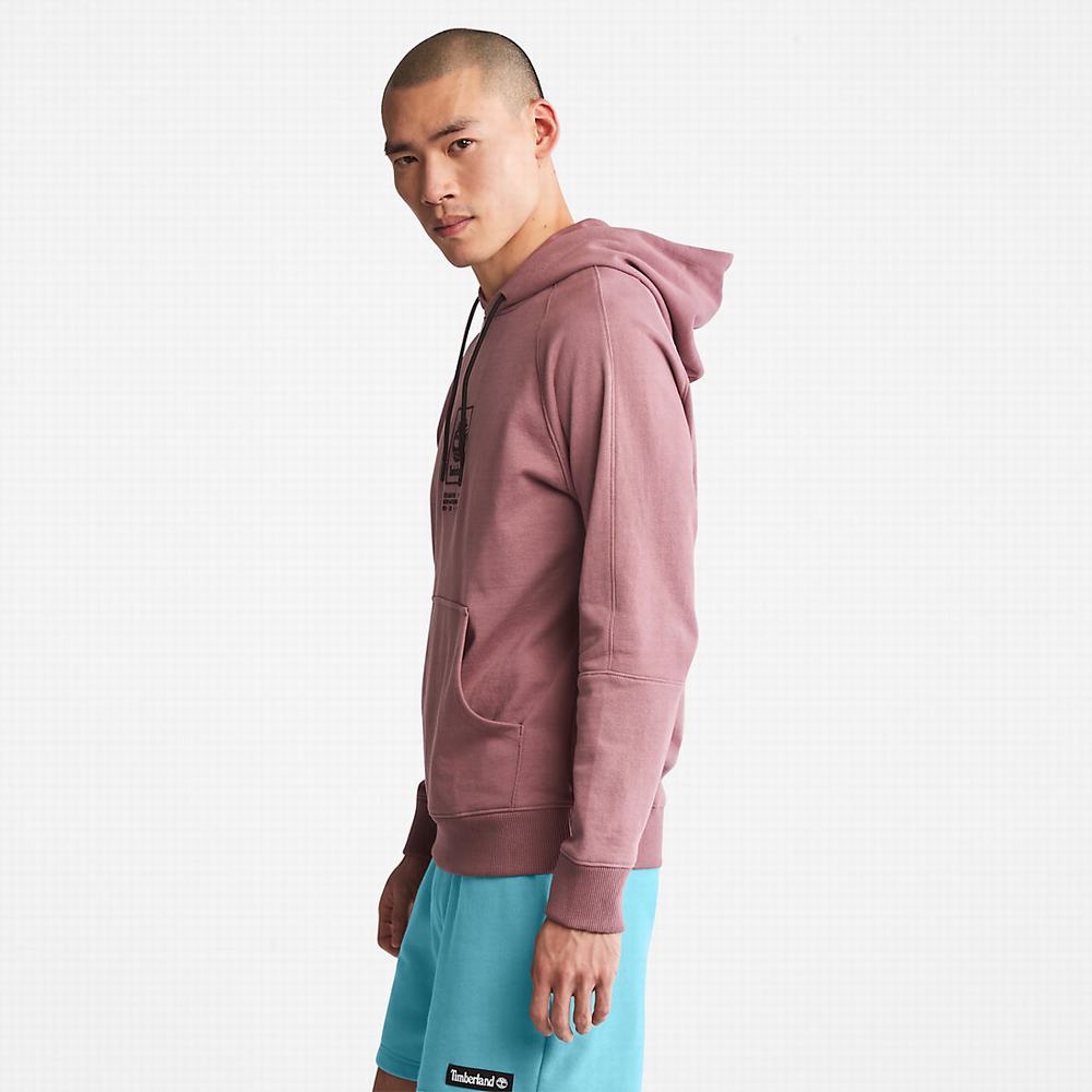 Dámské Mikiny S Kapucí Timberland Heavyweight Logo Růžové | TI52910-680