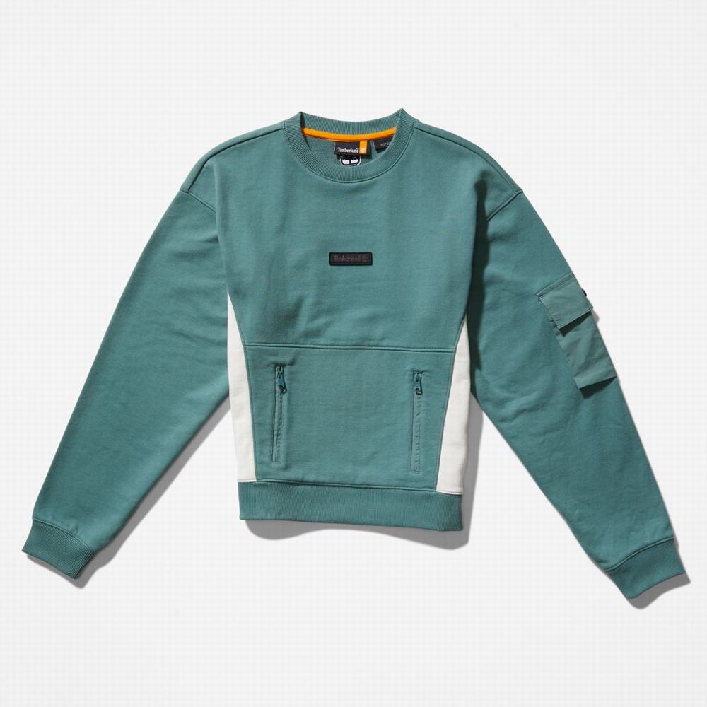 Dámské Mikiny Timberland Batwing Crewneck Tmavě Zelene | TI13904-817