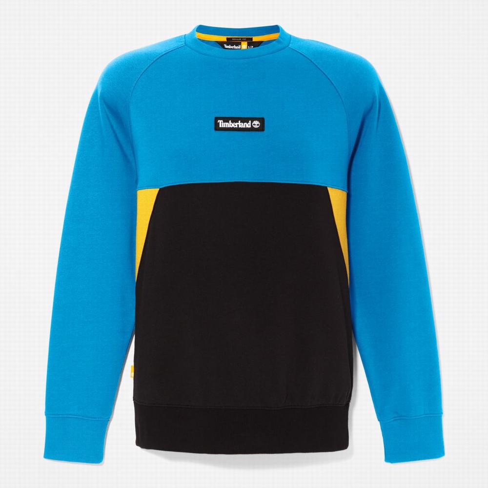 Dámské Mikiny Timberland Colorblock Crewneck Světle Blankyt Černé | TI52971-746