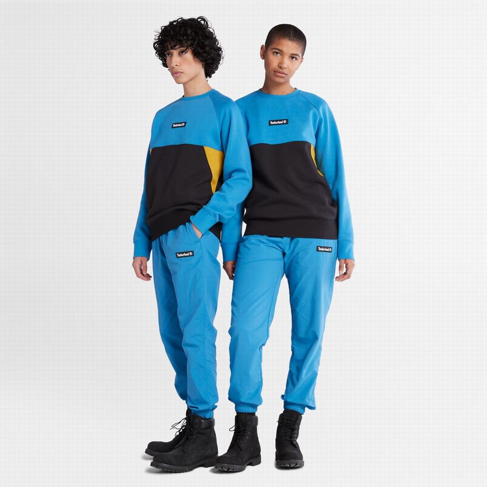 Dámské Mikiny Timberland Colorblock Crewneck Světle Blankyt Černé | TI52971-746