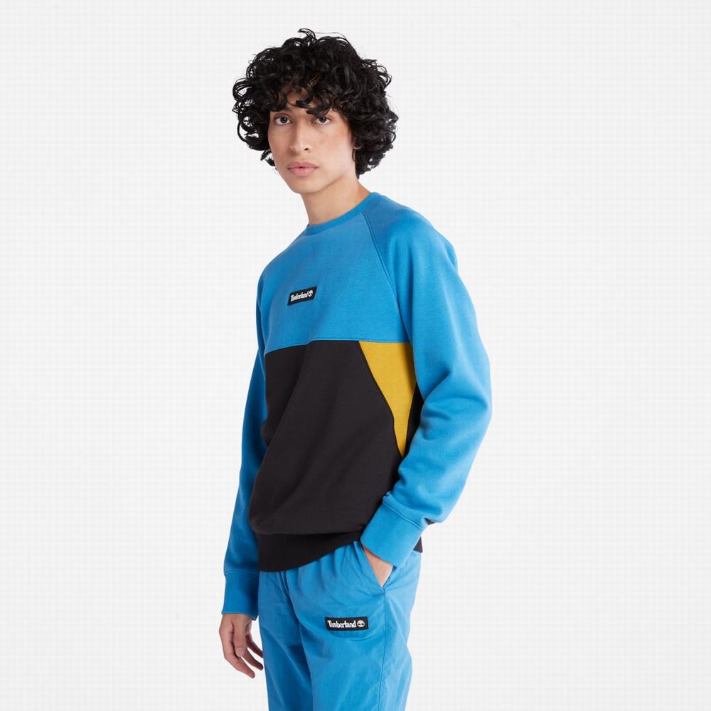 Dámské Mikiny Timberland Colorblock Crewneck Světle Blankyt Černé | TI52971-746