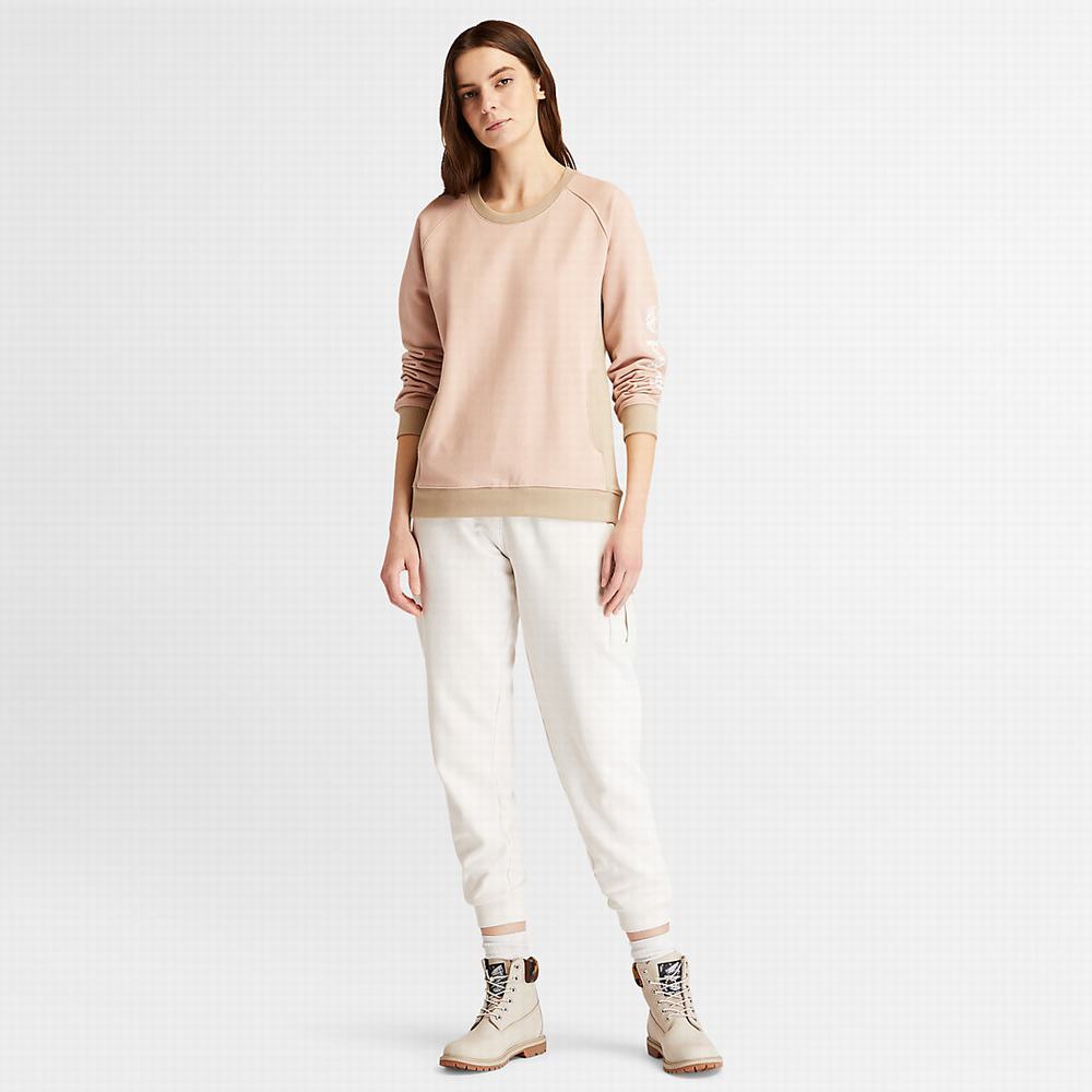 Dámské Mikiny Timberland Crewneck Světle Růžové | TI47892-793