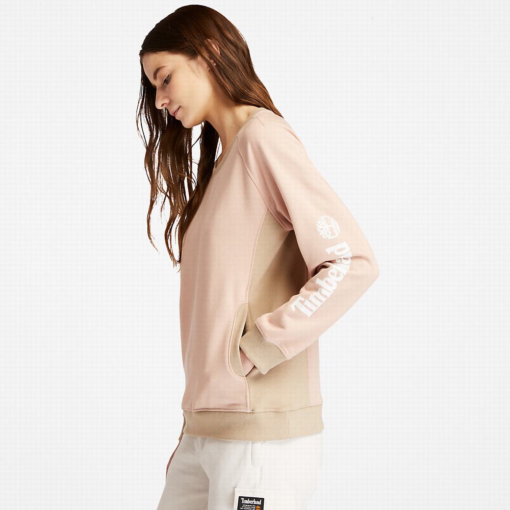 Dámské Mikiny Timberland Crewneck Světle Růžové | TI47892-793